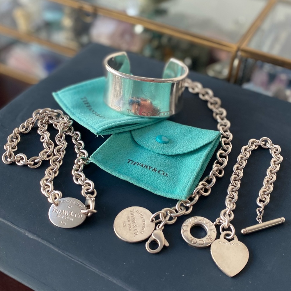 TIFFANY Round tag bracelet silver return to Tiffan